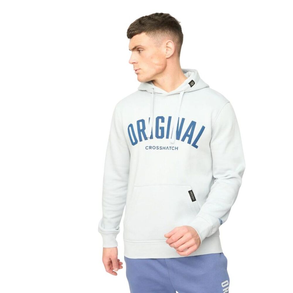 Crosshatch Mens Kensby Hoodie / Light Blue